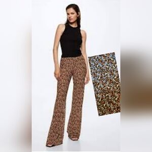 Mango Brown Floral Wide-Leg Trousers💗 MAKE AN OFFER 💗